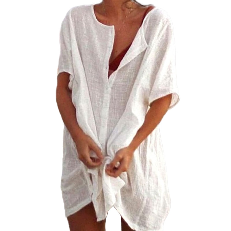 Linen and Cotton Beach Dress