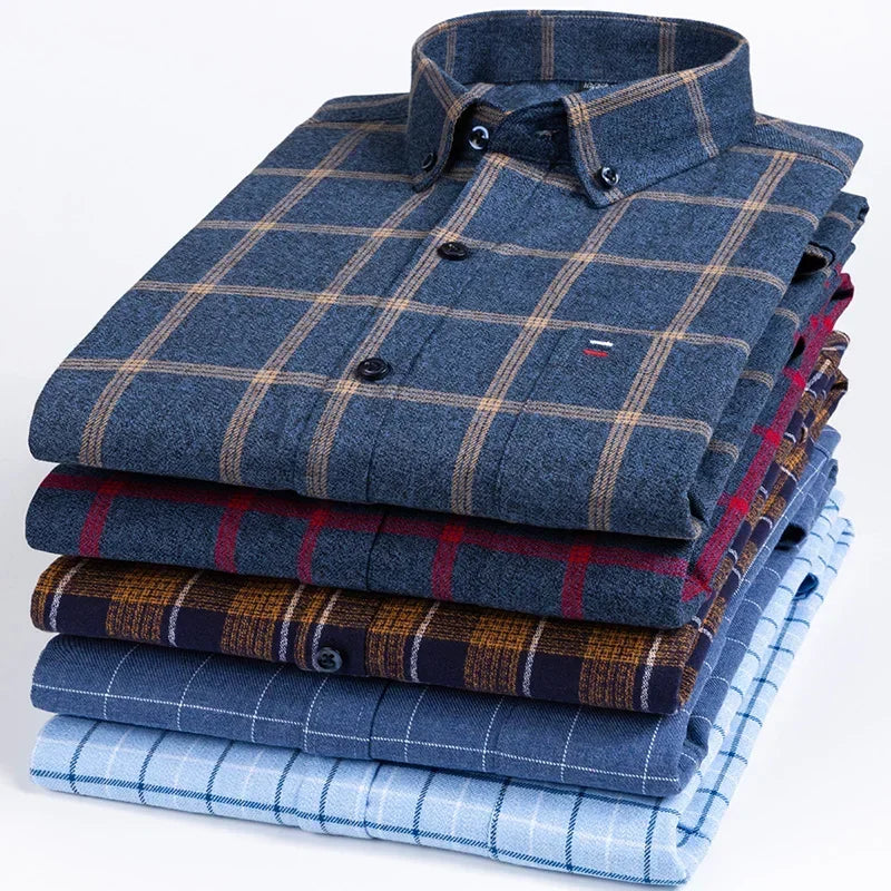 Chemise en Coton à Carreaux