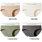 Lot de 4 culottes en soie glacée - confort ultra