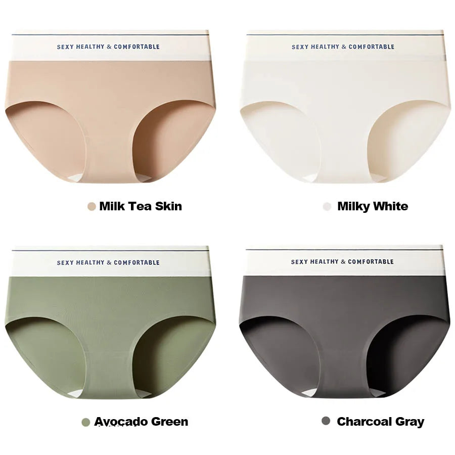 Lot de 4 culottes en soie glacée - confort ultra