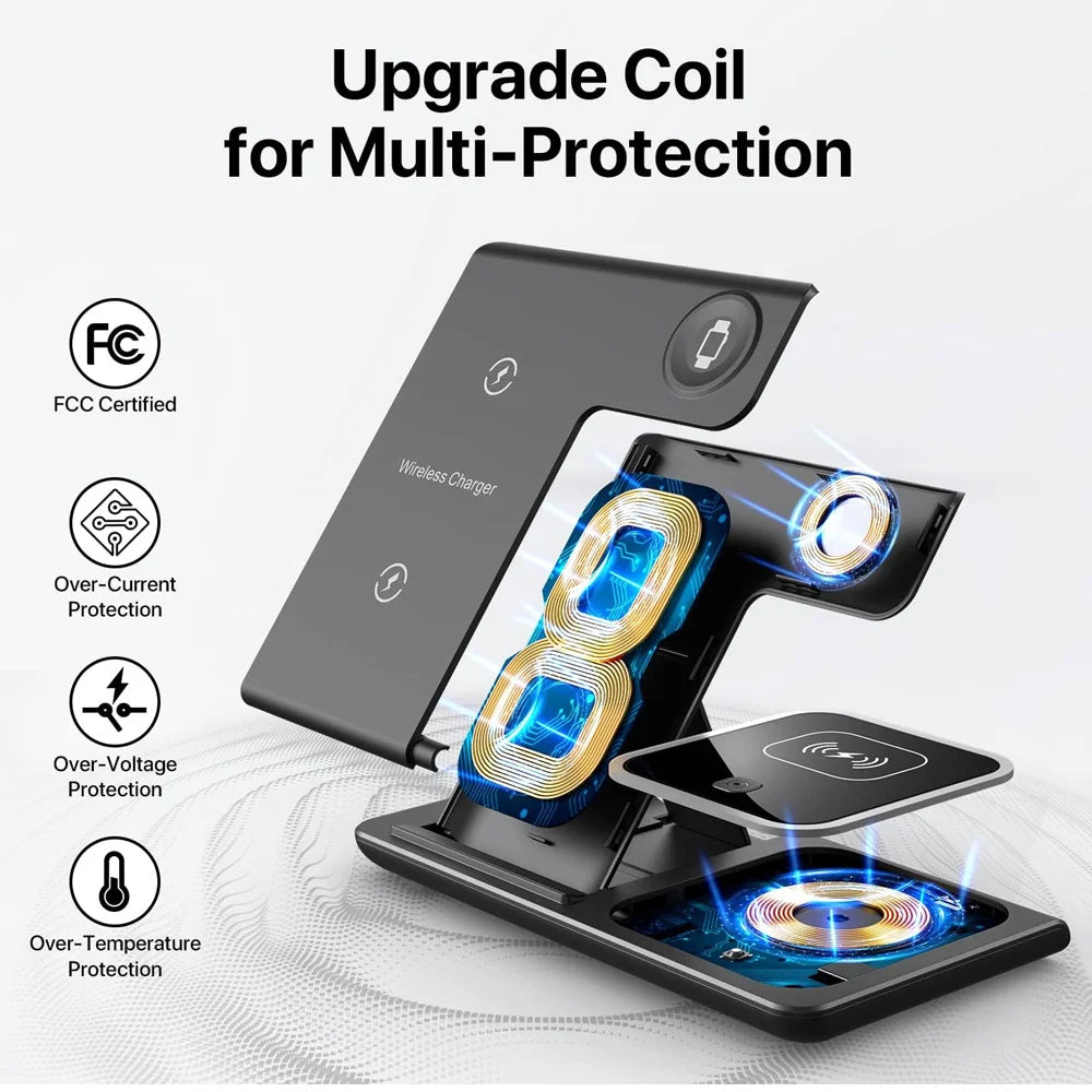 3-in-1 Wireless Charging Stand - iPhone, AirPods & Apple Watch