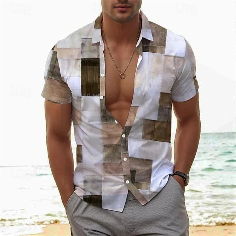 Chemise Légère à Imprimé Marbre - Man Summer