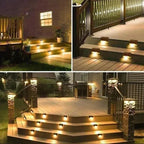 4 Lampes Solaires LED Extérieur Imperméables pour Escaliers & Rambarde