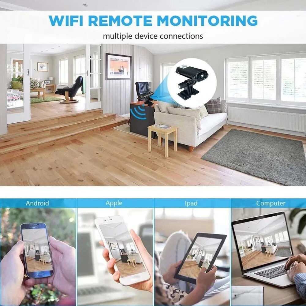 Caméra De Sécurité Wifi Sans Fil avec bras pliable