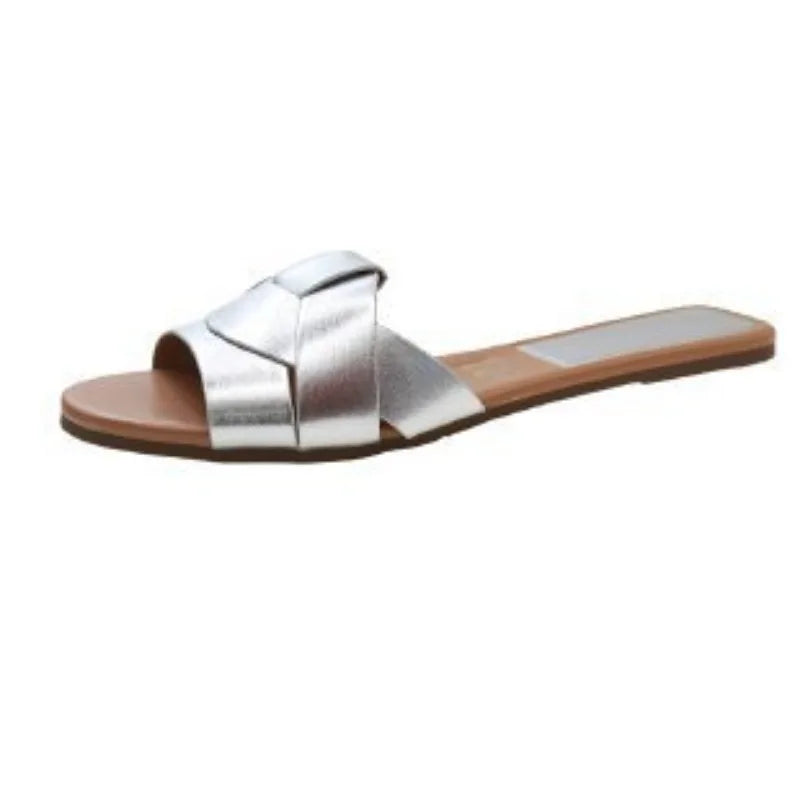 Casual Chic PU Leather Slip-On Mule Sandals