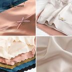 Pack of 3 High Waisted Ice Silk Briefs - Ribbed Edges & Bow