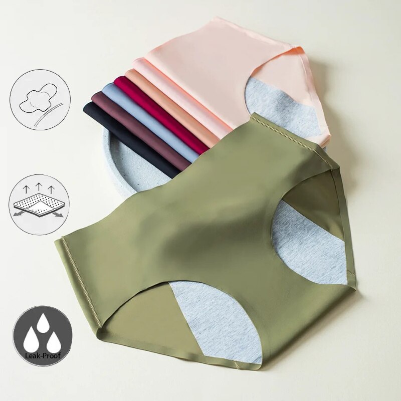 Pack of 3 Ice Silk Leakproof Panties