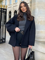 Vintage Short Wool-Blend Coat