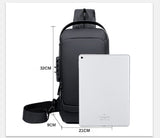 Sac à bandoulière antivol avec port de chargement USB