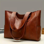 Large Capacity PU Leather Tote Bag