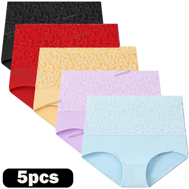 Lot de 5 Culottes Shapers Taille Haute en Coton