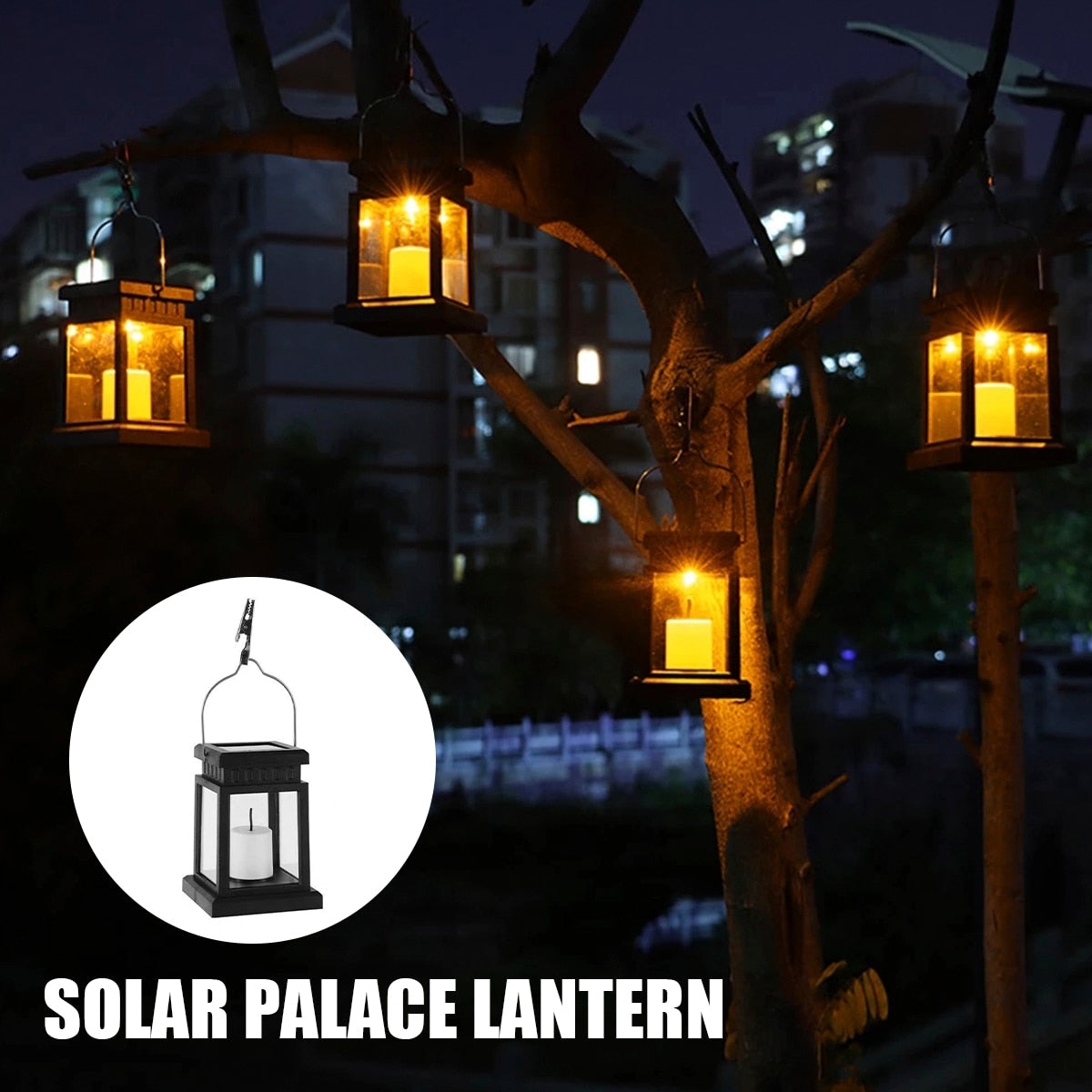 Lot de 4 Lanternes Rétro Solaires