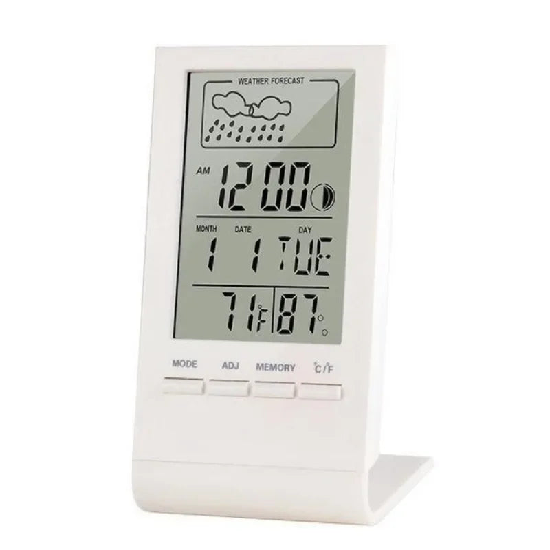 Station Météo d'Intérieur Numérique - Thermomètre, Hygromètre, Horloge & Date