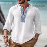 Chemise Lin et Coton Col Fantaisie