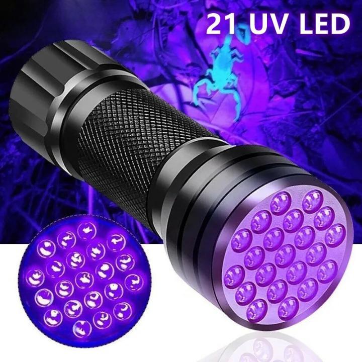21 LED UV Flashlight for Bed Bug Detection