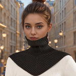 Faux Col Roulé en Maille Chaude