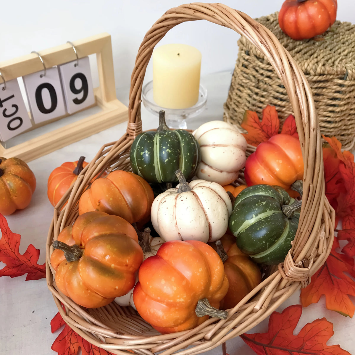 Lot de 9 Citrouilles Décoratives – Décoration Automne et Halloween