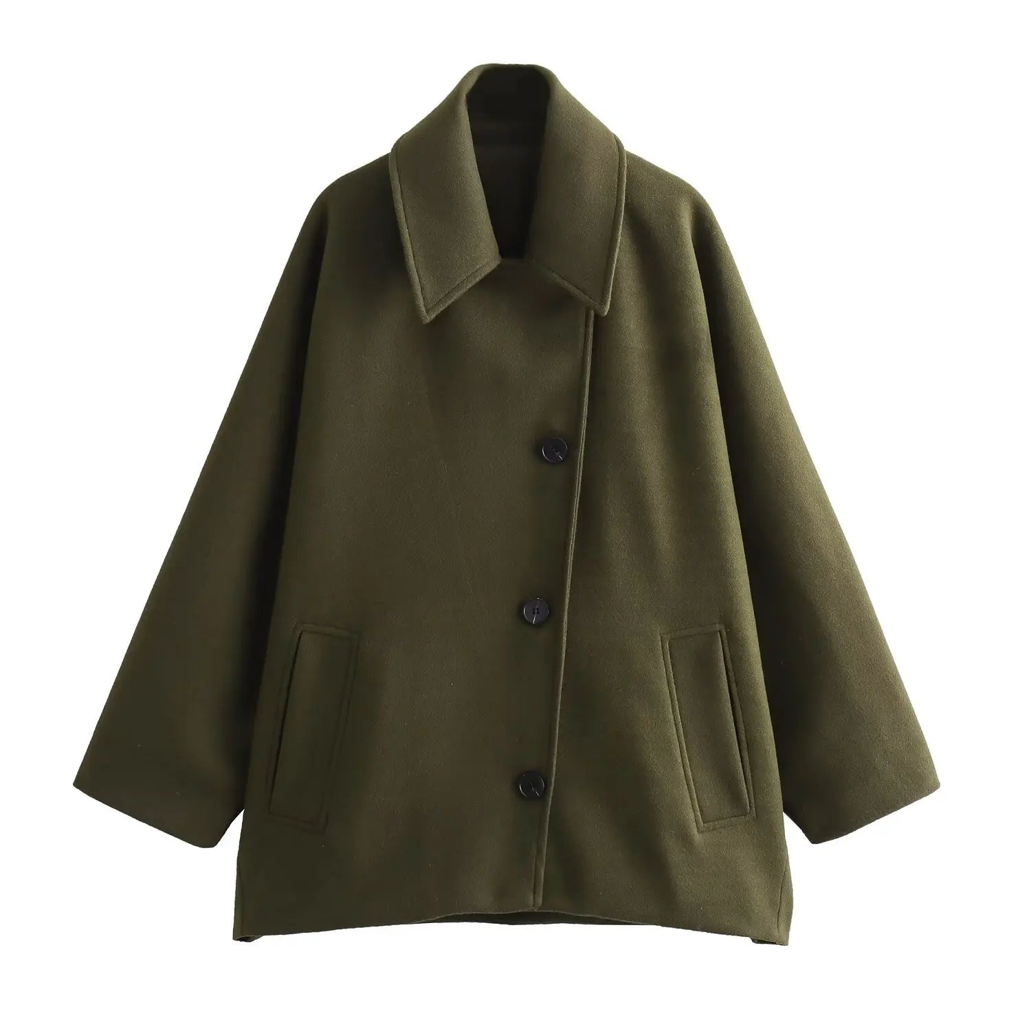 Vintage Short Wool-Blend Coat