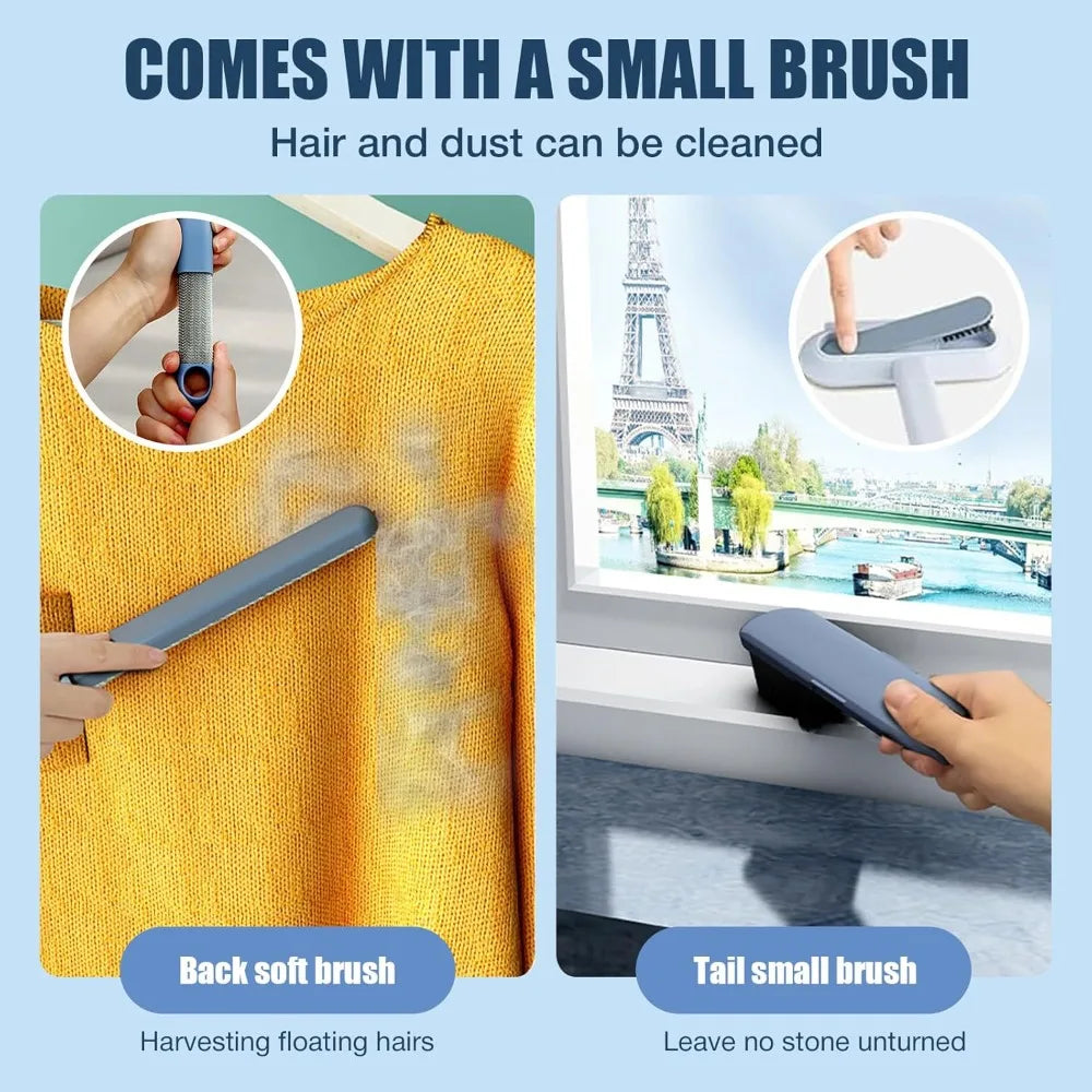 Reusable 4-in-1 Long-Handled Pet Hair Remover Brush — Washable, Dog & Cat, Sofa & Clothing