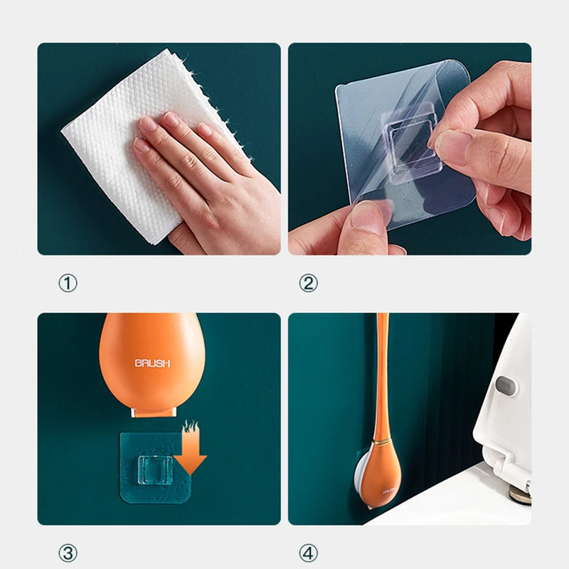 Brosse WC en Silicone hygiénique et élégante