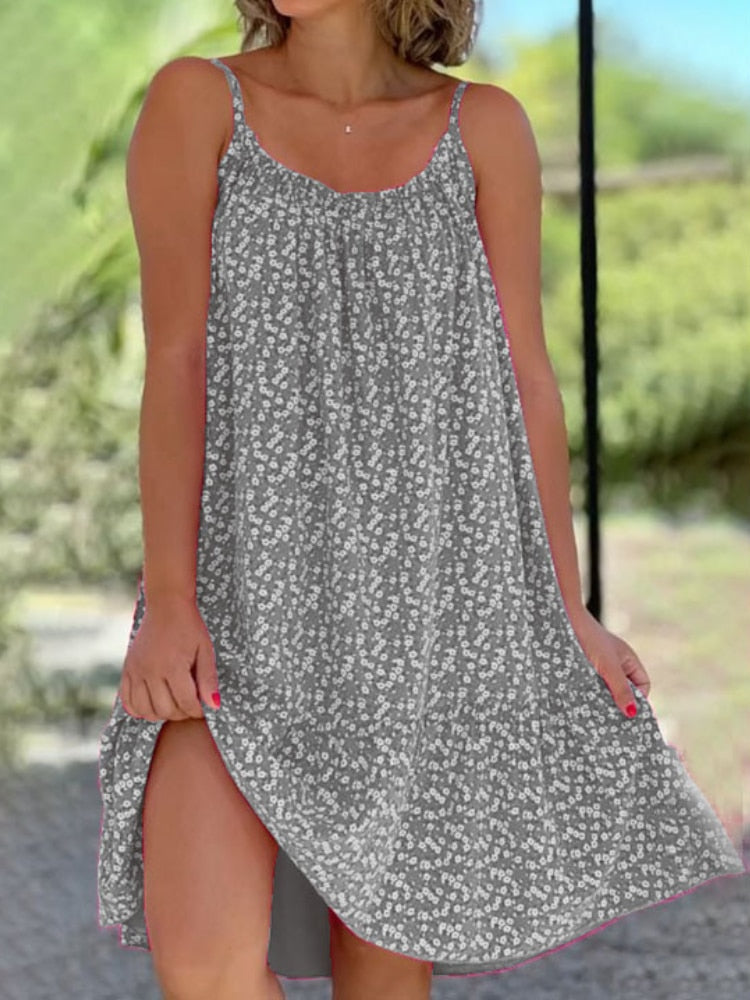 Lightweight and Stretchy Casual Floral Dress