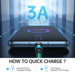 Câble USB Magnétique Triple Embouts - Micro, USB, Type-C
