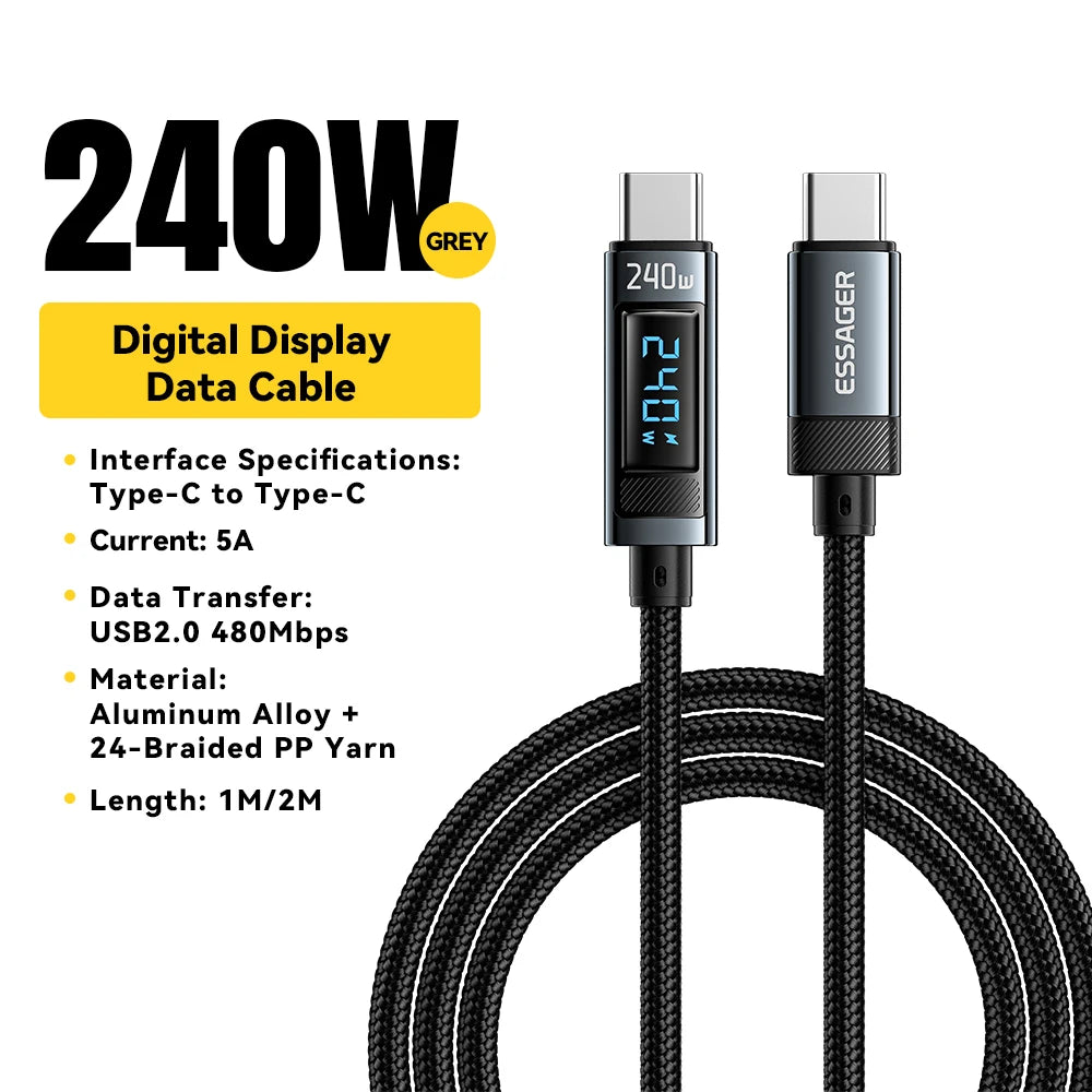 Essager 240W Ultra Powerful USB-C Cable
