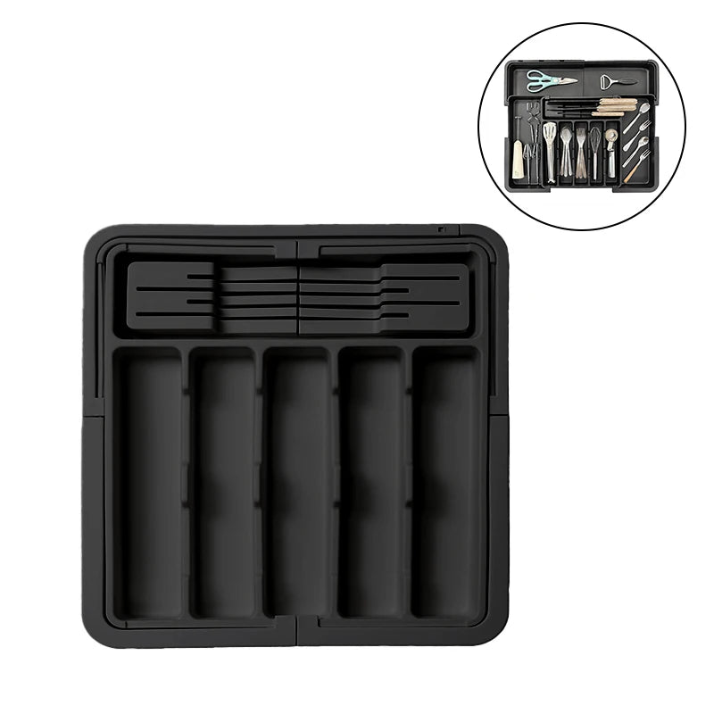 XXL Expandable & Compartmented Organizer - Cutlery, Knives & Utensils