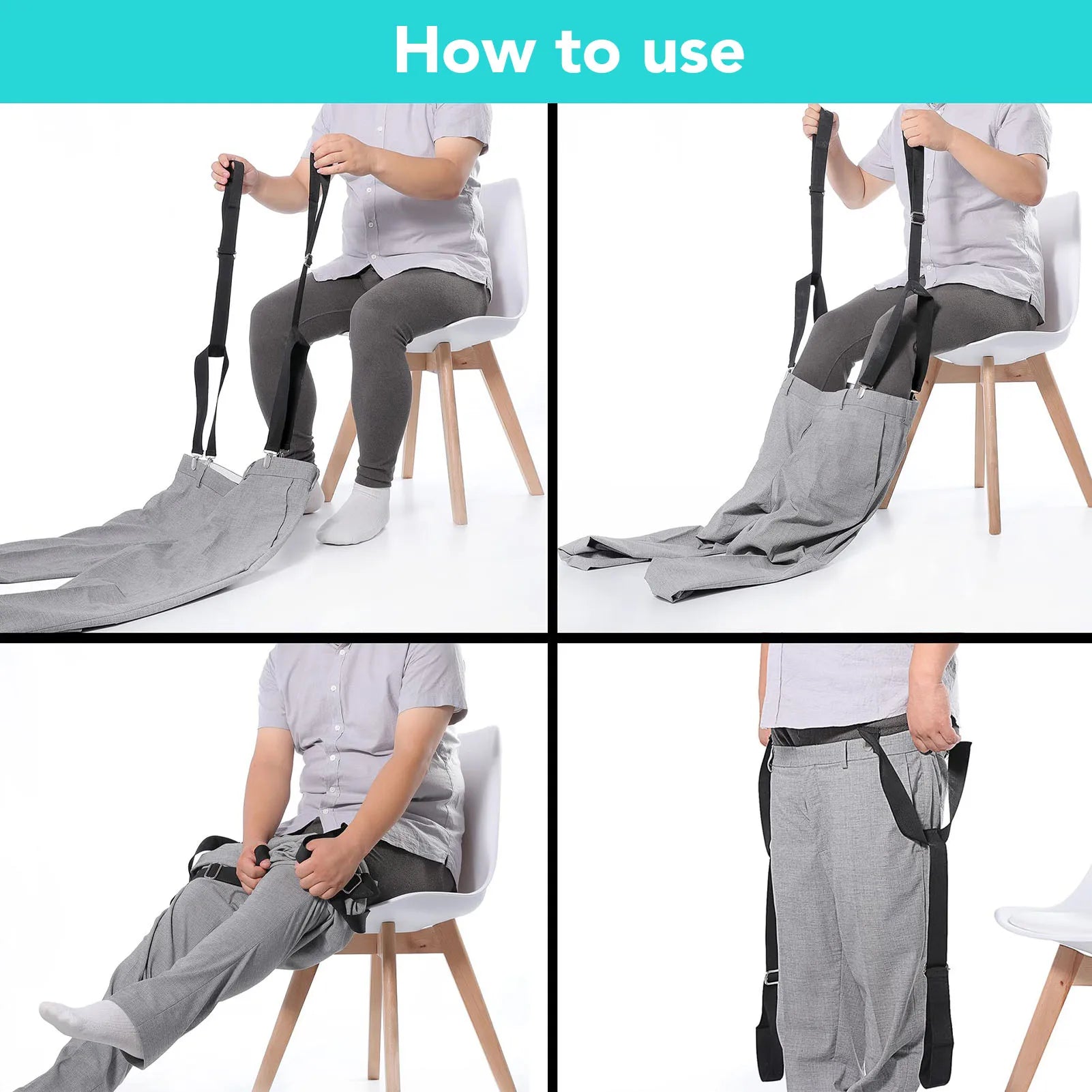 Sangle d'Aide à Enfiler Pantalons - Idéal pour Personnes Âgées