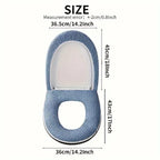 Housse de Siège WC Universelle avec Zip Épaisse et Moelleuse – Lavable en Machine