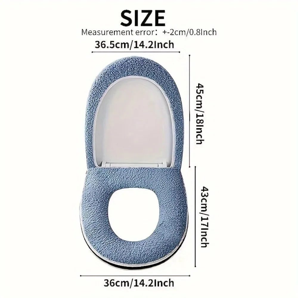 Housse de Siège WC Universelle avec Zip Épaisse et Moelleuse – Lavable en Machine