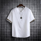 T-shirt coréen en lin léger respirant