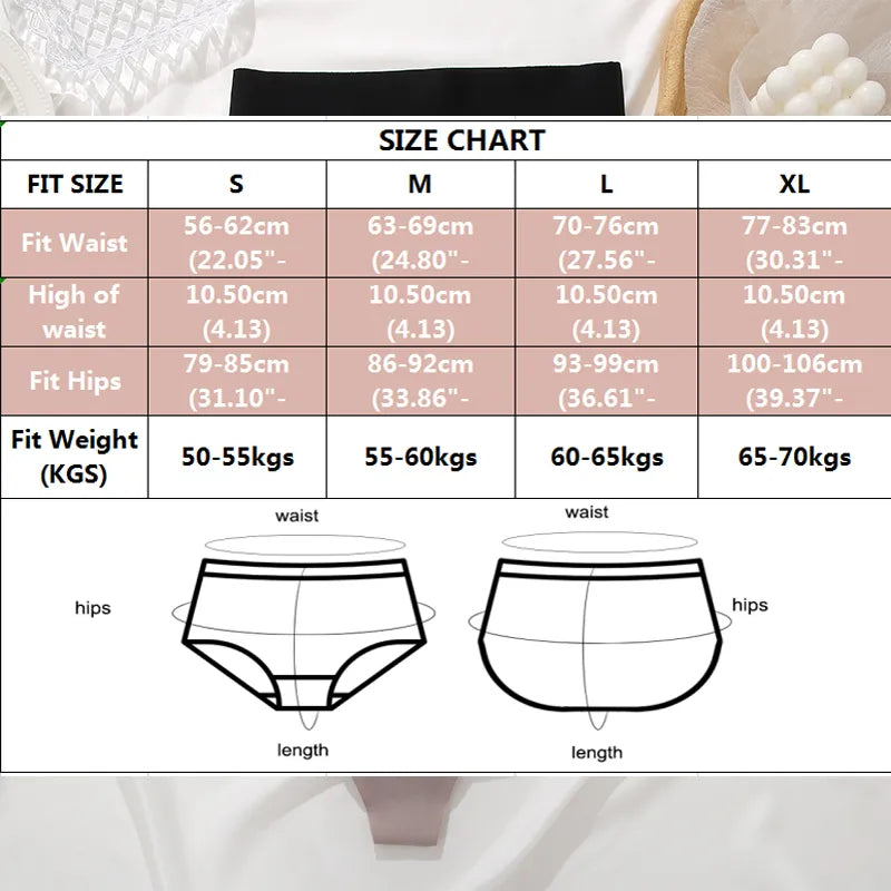 Pack de 4 culottes amincissantes confortables - Taille haute élastique
