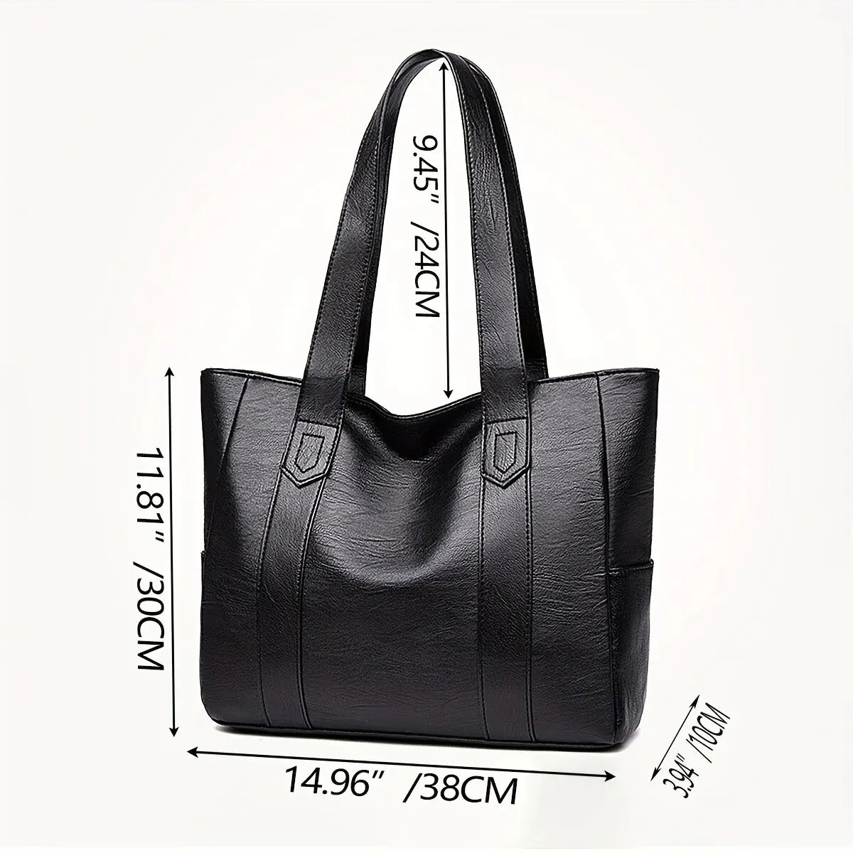 Large Capacity PU Leather Tote Bag