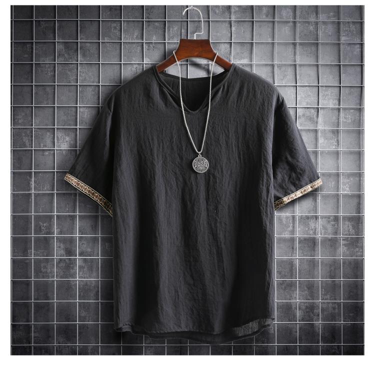 T-shirt coréen en lin léger respirant
