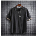 T-shirt coréen en lin léger respirant