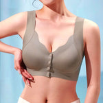 Brassière côtelée sans couture - Boutons pression avant