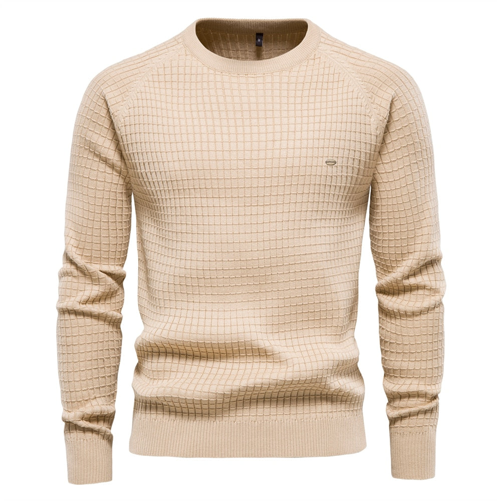 Men's round neck knit jumper