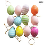 Lot de 12 Oeufs de Pâques Décoratifs
