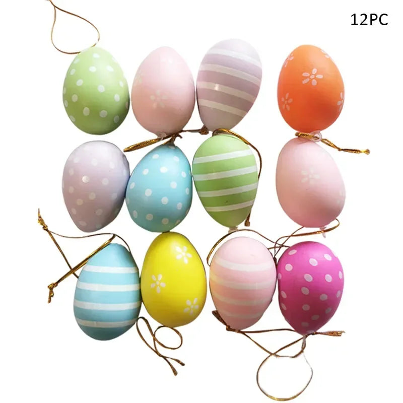 Lot de 12 Oeufs de Pâques Décoratifs