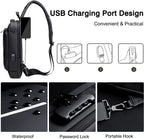 Sac à bandoulière antivol avec port de chargement USB