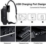Sac à bandoulière antivol avec port de chargement USB