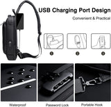 Sac à bandoulière antivol avec port de chargement USB