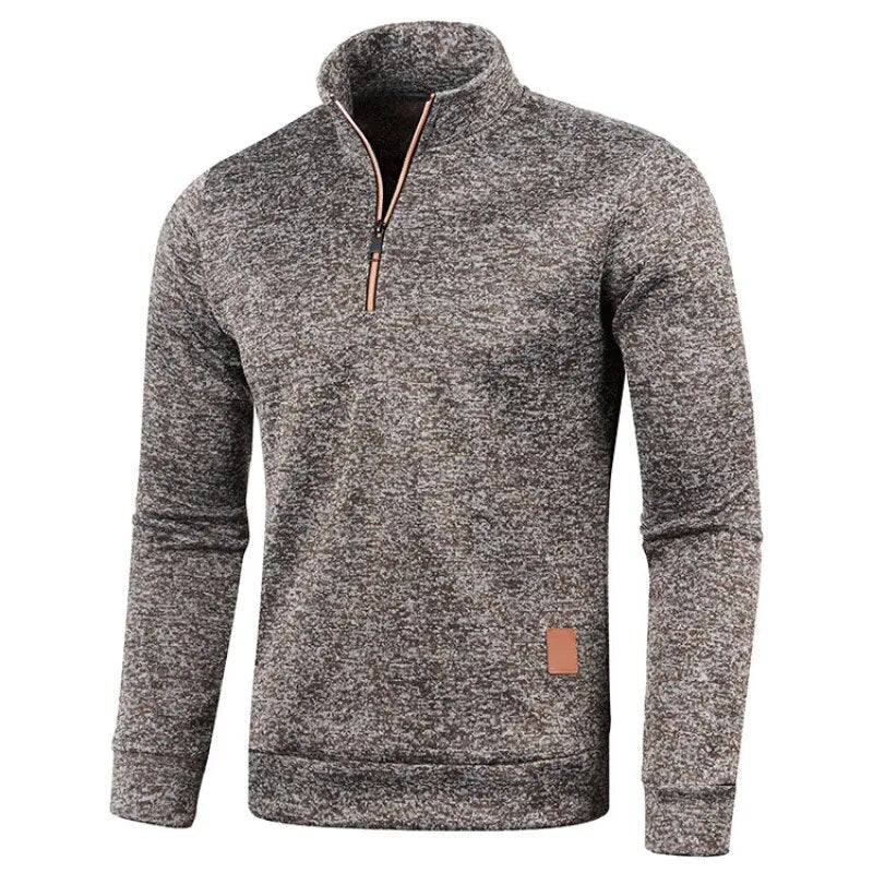 Men's Turtleneck Zip-Up Sweater