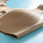 Seamless ribbed snap-front bralette