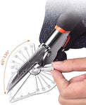 Ciseaux biseautés multi-angles de 45 à 135° - 10 Lames OFFERTES