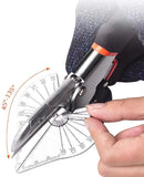 Ciseaux biseautés multi-angles de 45 à 135° - 10 Lames OFFERTES