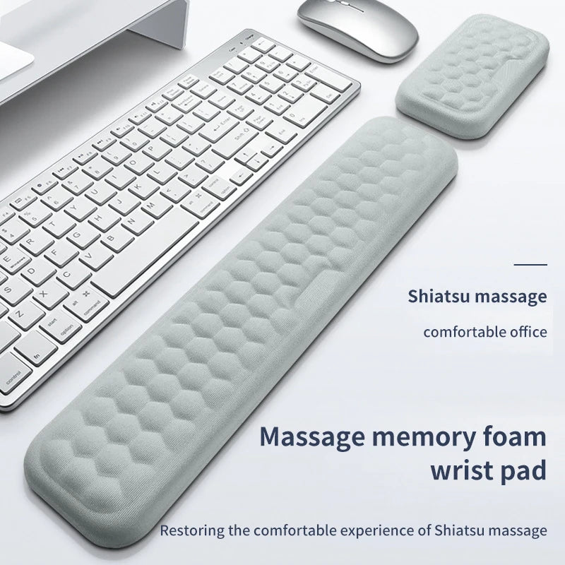 Lot de 2 Reposes Poignets à Mémoire de Forme - Clavier + Souris