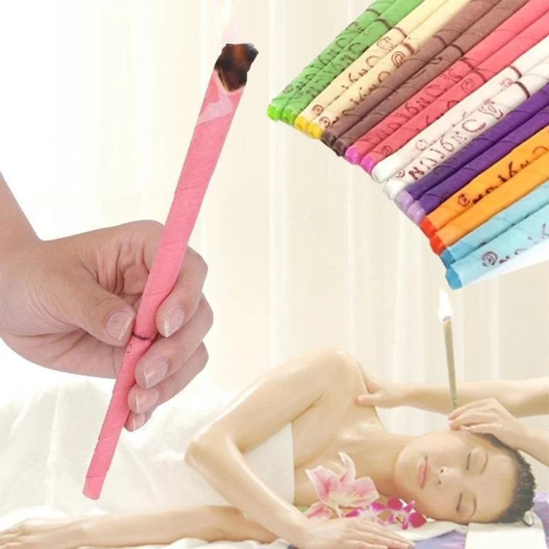 Lot de 30 Bougies Auriculaires Aromatiques – Cônes pour Oreilles Multicolores – Accessoires de Bien-Être & Relaxation