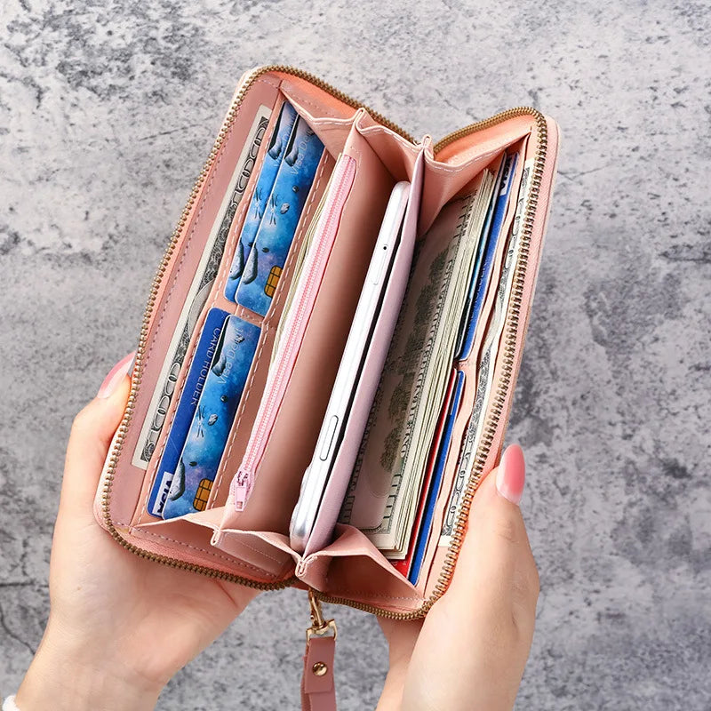 Long Portefeuille en Cuir PU
